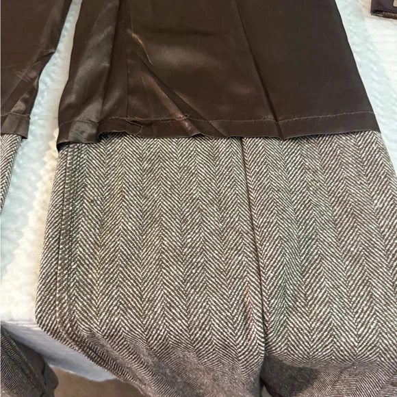 Tulle Brown Herringbone Pants - Picture 12 of 14
